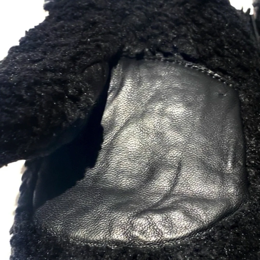 UGG Black Faux Shearling Mittens NWT